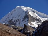 28 Mount Kailash North And West Faces From Between Tamdrin And Dirapuk In The Lha Chu Valley On Mount Kailash Outer Kora Slowly as I trek up the Lha Chu Valley the Mount Kailash North Face comes into view and just 20 minutes past Tamdrin I get a perfect view of the edge of the Kailash North and West Faces.